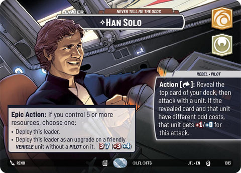Han Solo - Never Tell Me the Odds (1013) (Showcase) (1013) [Jump to Lightspeed] - The Mythic Store | 24h Order Processing