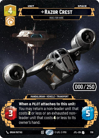 Razor Crest - Ride For Hire (1116) (Serialized) (1116) [Jump to Lightspeed] - The Mythic Store | 24h Order Processing