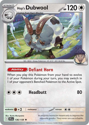 Hop's Dubwool (136/159) [Scarlet & Violet: Journey Together] - The Mythic Store | 24h Order Processing