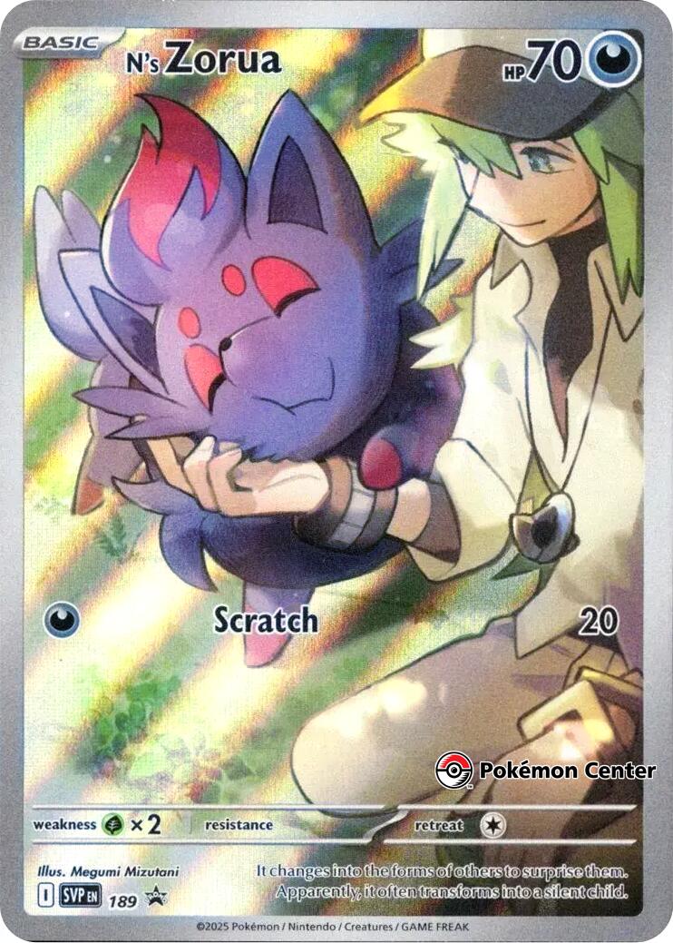 N's Zorua (SVP189) (Pokemon Center Exclusive) [Scarlet & Violet: Black Star Promos] - The Mythic Store | 24h Order Processing
