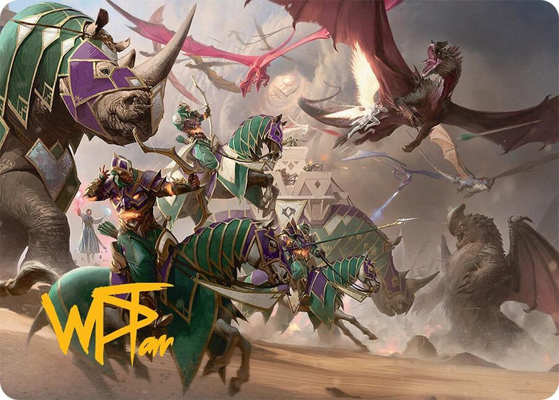 United Battlefront Art Card (5/54) (Gold-Stamped Signature) [Tarkir: Dragonstorm Art Series] - The Mythic Store | 24h Order Processing