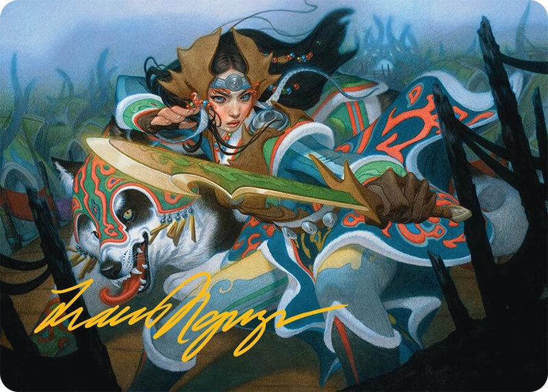 Eshki Dragonclaw Art Card (23/54) (Gold-Stamped Signature) [Tarkir: Dragonstorm Art Series] - The Mythic Store | 24h Order Processing