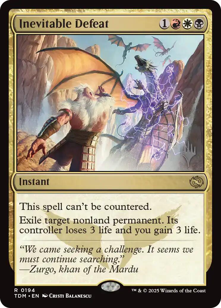 Inevitable Defeat [Tarkir: Dragonstorm Promos] - The Mythic Store | 24h Order Processing