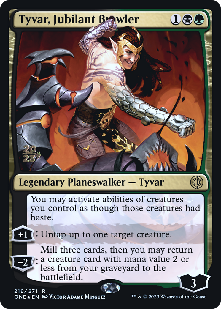 Tyvar, Jubilant Brawler [Phyrexia: All Will Be One Prerelease Promos] - The Mythic Store | 24h Order Processing