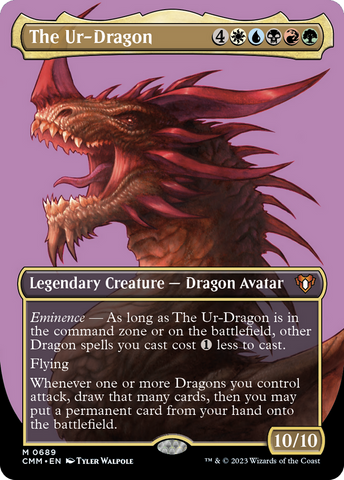 The Ur-Dragon (Borderless Profile) [Commander Masters] - The Mythic Store | 24h Order Processing