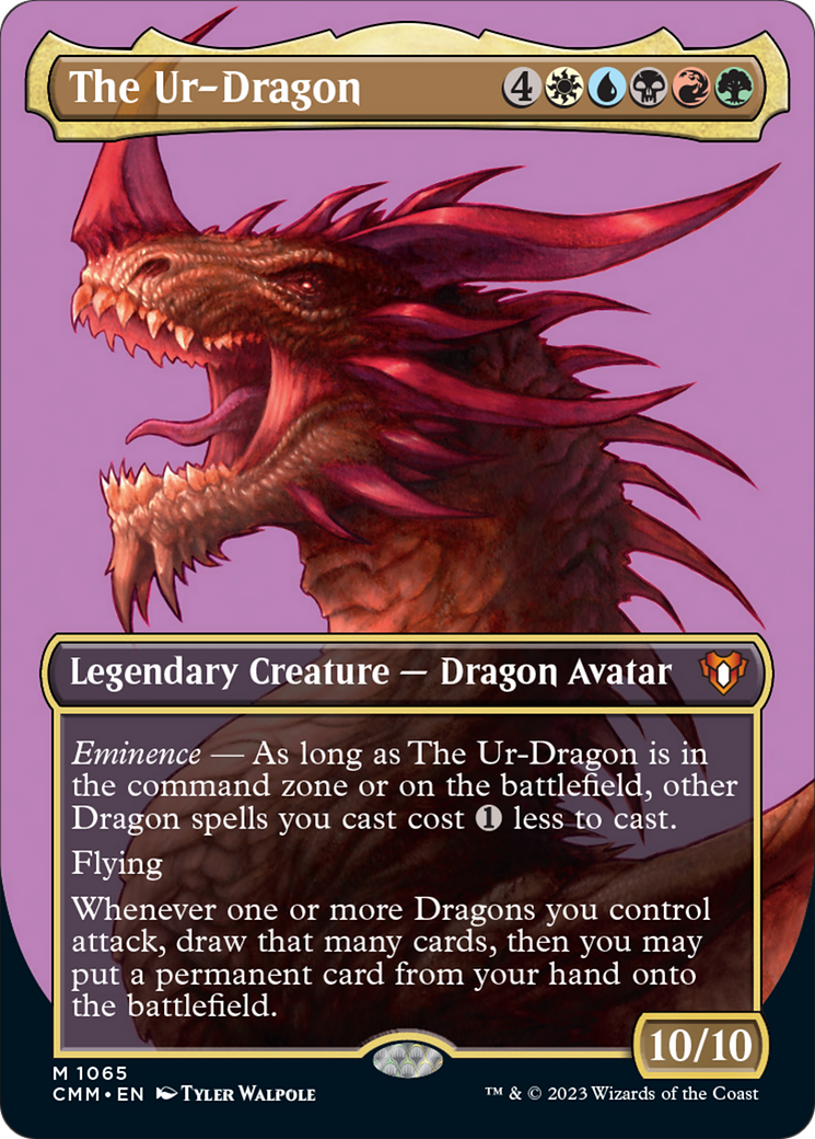 The Ur-Dragon (Borderless Textured Foil Frame Break) [Commander Masters] - The Mythic Store | 24h Order Processing