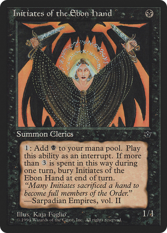 Initiates of the Ebon Hand (Kaja Foglio) [Fallen Empires] - The Mythic Store | 24h Order Processing
