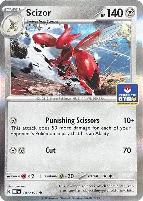 Scizor (141/197) (Pokemon Gym Promo) [Scarlet & Violet: Obsidian Flames] - The Mythic Store | 24h Order Processing