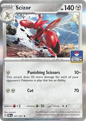 Scizor (141/197) (Pokemon Gym Promo) [Scarlet & Violet: Obsidian Flames] - The Mythic Store | 24h Order Processing