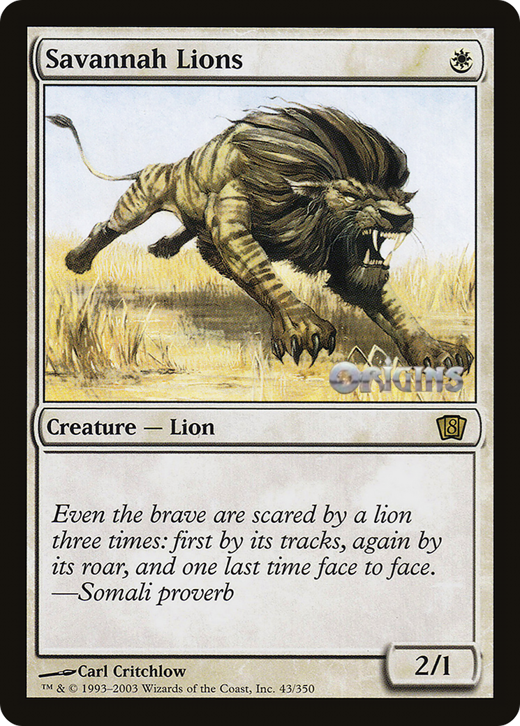 Savannah Lions (Origins 2003) [Oversize Cards] - The Mythic Store | 24h Order Processing