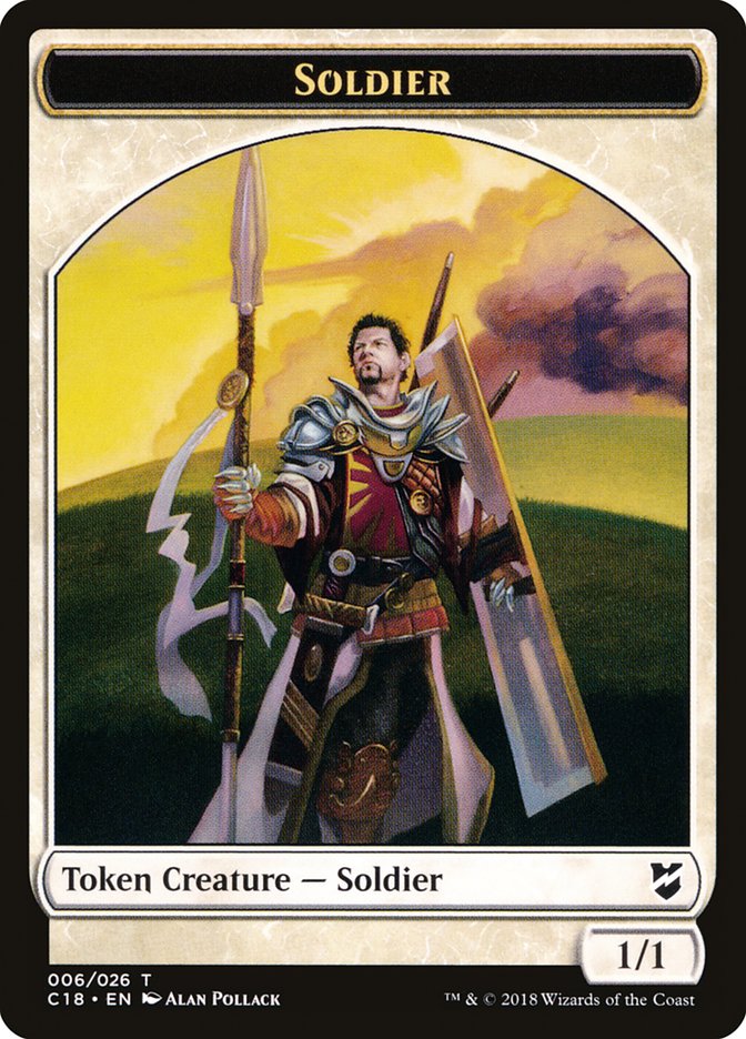 Mask // Soldier Double-Sided Token [Commander 2018 Tokens] - The Mythic Store | 24h Order Processing