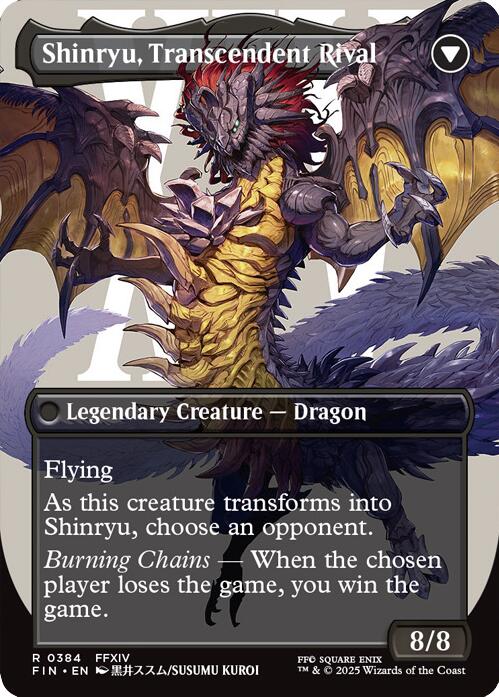 Zenos yae Galvus // Shinryu, Transcendent Rival (Borderless) [FINAL FANTASY] - The Mythic Store | 24h Order Processing