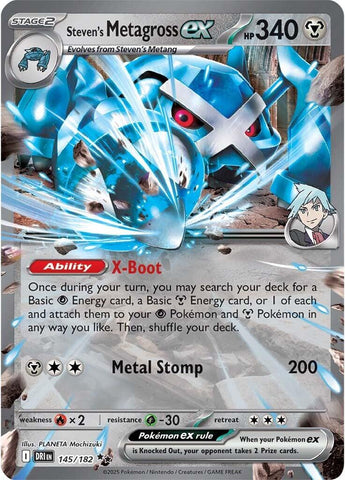 Steven's Metagross ex (145/182) [Scarlet & Violet: Destined Rivals] - The Mythic Store | 24h Order Processing