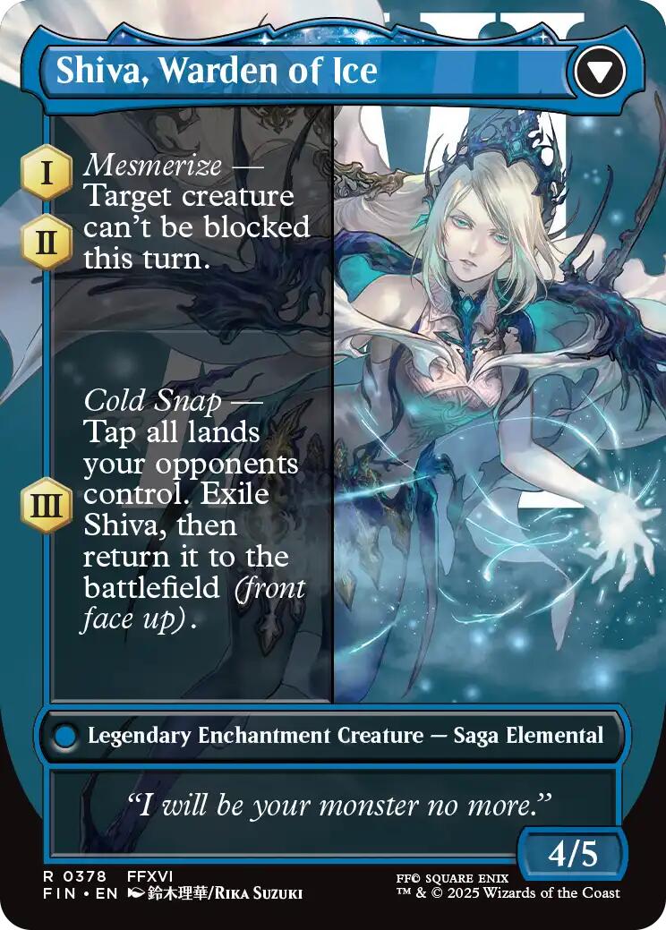 Jill, Shiva's Dominant // Shiva, Warden of Ice (Borderless) [FINAL FANTASY] - The Mythic Store | 24h Order Processing