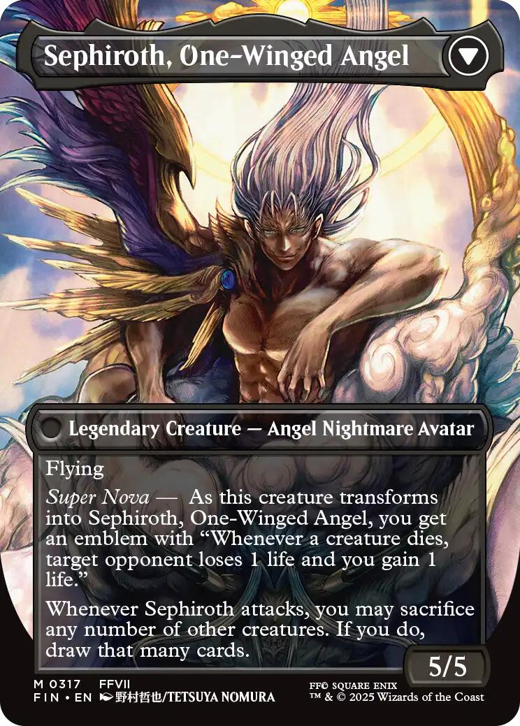 Sephiroth, Fabled SOLDIER // Sephiroth, One-Winged Angel (Borderless) (0317) [FINAL FANTASY] - The Mythic Store | 24h Order Processing