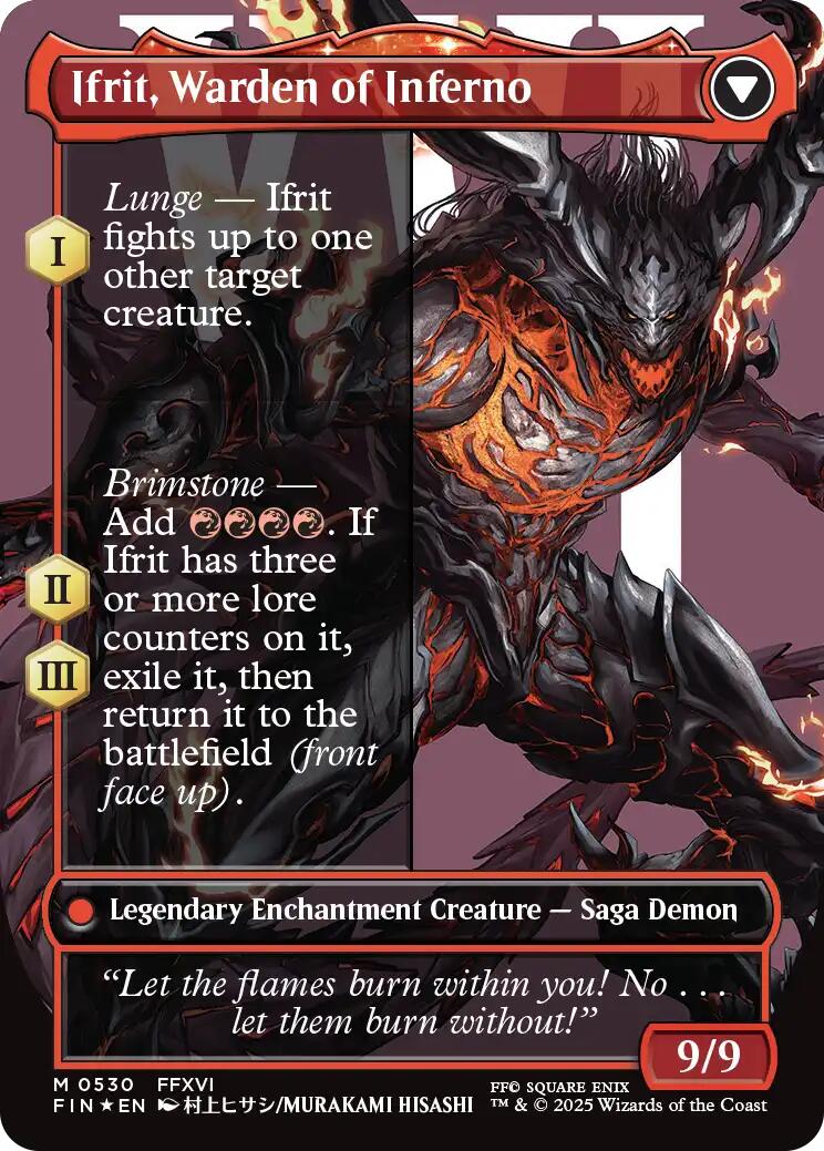 Clive, Ifrit's Dominant // Ifrit, Warden of Inferno (Borderless) (Surge Foil) [FINAL FANTASY] - The Mythic Store | 24h Order Processing