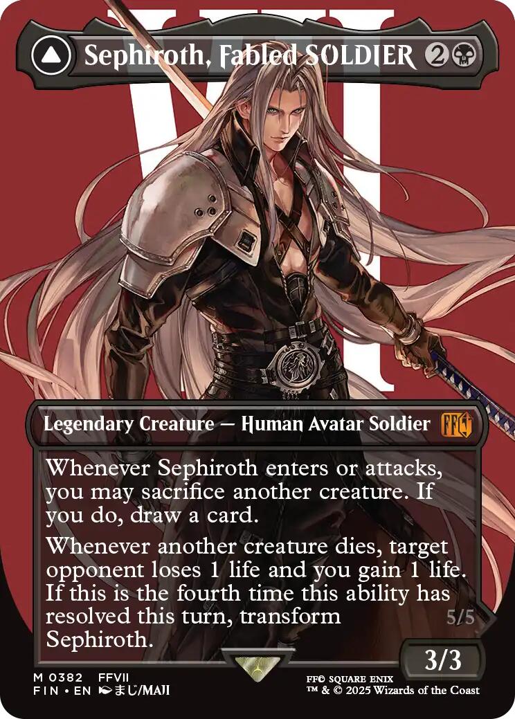 Sephiroth, Fabled SOLDIER // Sephiroth, One-Winged Angel (Borderless) (0382) [FINAL FANTASY] - The Mythic Store | 24h Order Processing