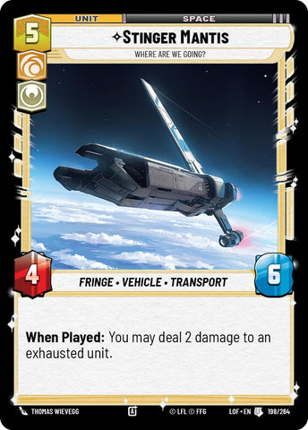 Stinger Mantis - Where Are We Going? (198/264) (198/264) [Legends of the Force] - The Mythic Store | 24h Order Processing