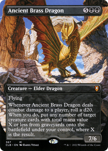 Ancient Brass Dragon (Borderless Alternate Art) [Commander Legends: Battle for Baldur's Gate] - The Mythic Store | 24h Order Processing