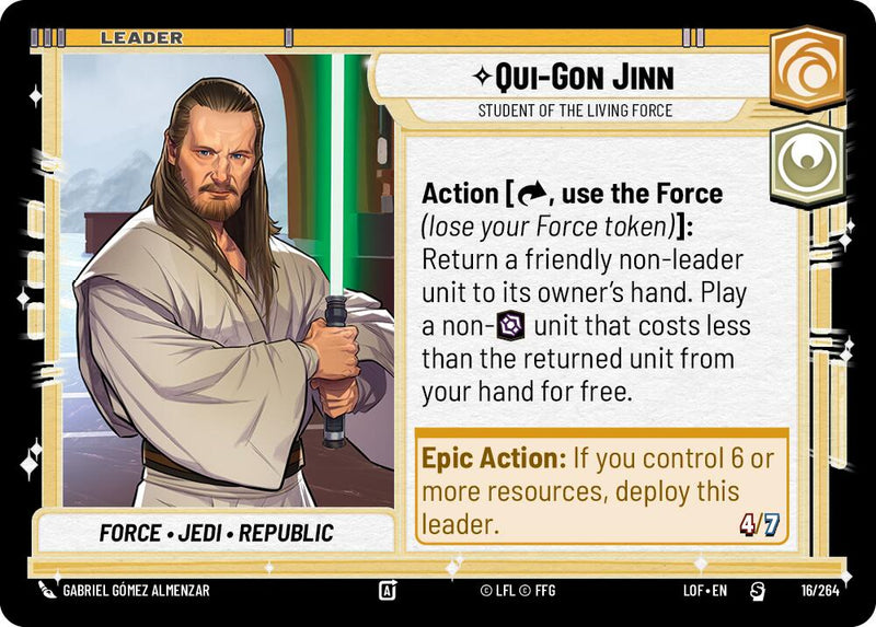 Qui-Gon Jinn - Student of the Living Force (016/264) (016/264) [Legends of the Force] - The Mythic Store | 24h Order Processing