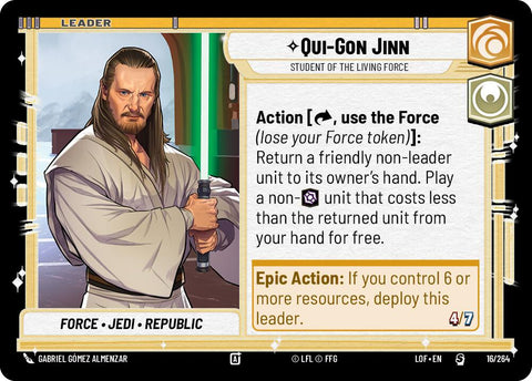 Qui-Gon Jinn - Student of the Living Force (016/264) (016/264) [Legends of the Force] - The Mythic Store | 24h Order Processing