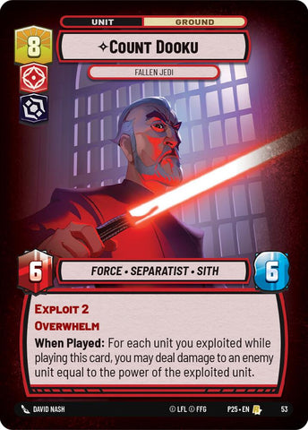 Count Dooku (53) - Fallen Jedi (53) [Store Showdown Promos] - The Mythic Store | 24h Order Processing