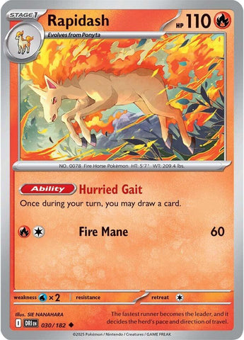 Rapidash (030/182) [Scarlet & Violet: Destined Rivals] - The Mythic Store | 24h Order Processing