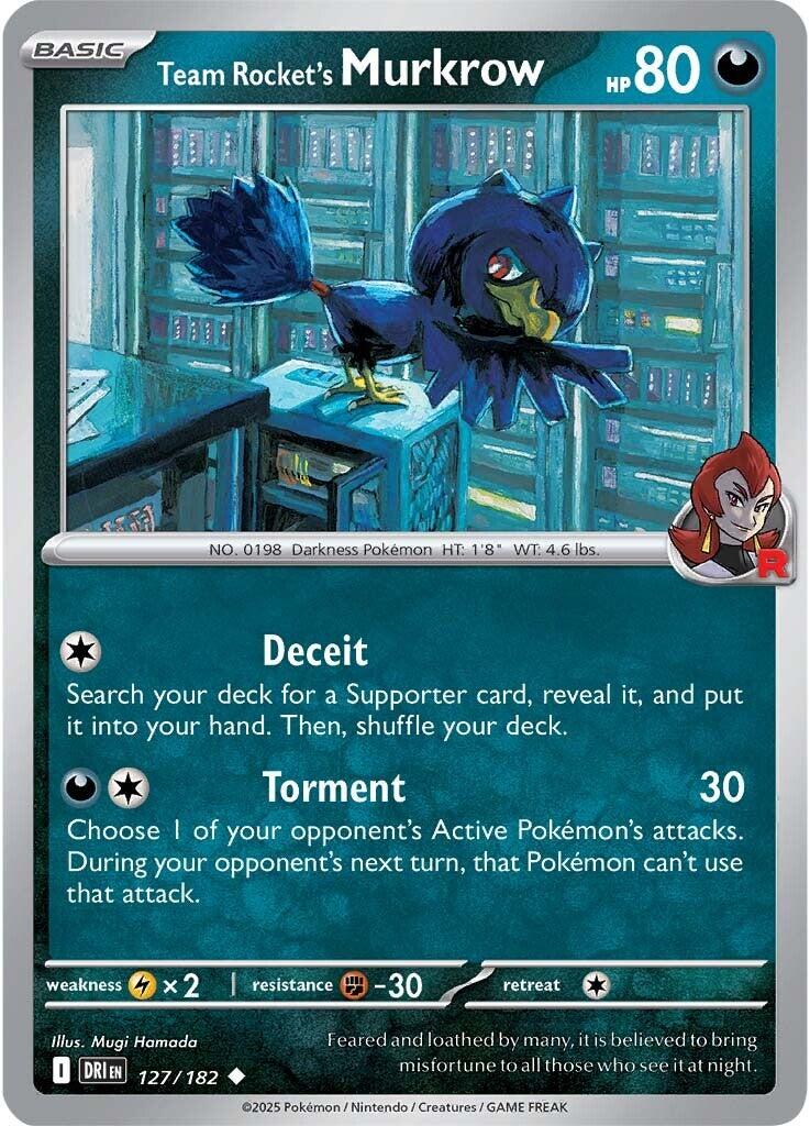 Team Rocket's Murkrow (127/182) [Scarlet & Violet: Destined Rivals] - The Mythic Store | 24h Order Processing