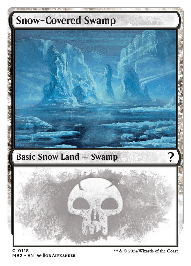 Snow-Covered Swamp (White Border) [Mystery Booster 2] - The Mythic Store | 24h Order Processing
