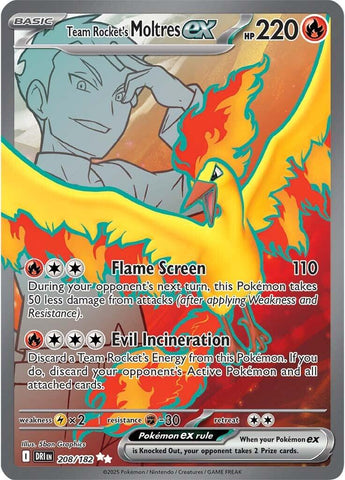 Team Rocket's Moltres ex (208/182) [Scarlet & Violet: Destined Rivals] - The Mythic Store | 24h Order Processing