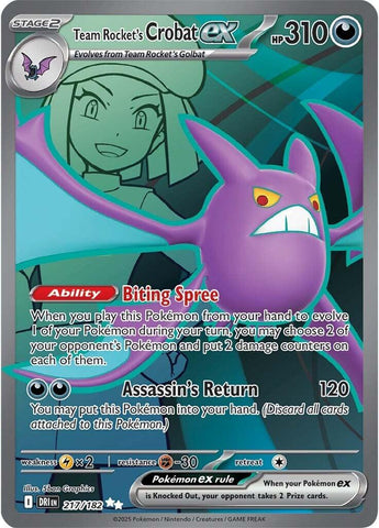 Team Rocket's Crobat ex (217/182) [Scarlet & Violet: Destined Rivals] - The Mythic Store | 24h Order Processing