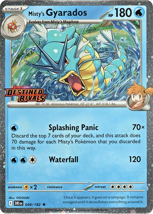 Misty's Gyarados (049/182) (Destined Rivals Stamp) [Scarlet & Violet: Destined Rivals] - The Mythic Store | 24h Order Processing