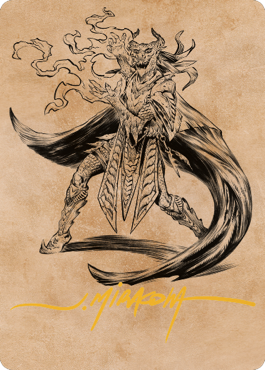 Livaan, Cultist of Tiamat Art Card (Gold-Stamped Signature) [Commander Legends: Battle for Baldur's Gate Art Series] - The Mythic Store | 24h Order Processing