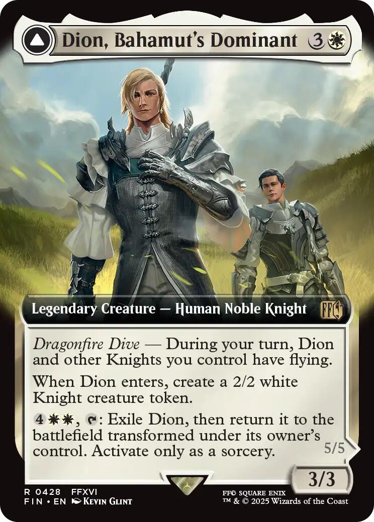Dion, Bahamut's Dominant // Bahamut, Warden of Light (Extended Art) [FINAL FANTASY] - The Mythic Store | 24h Order Processing