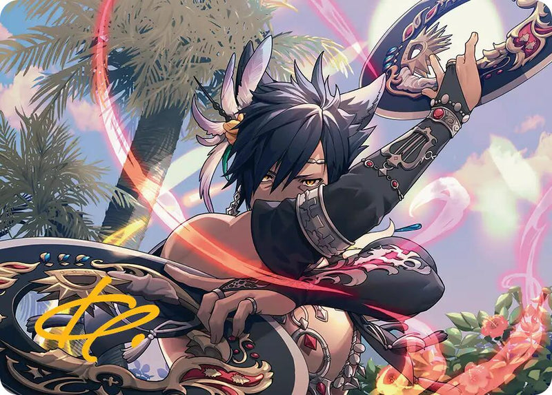 Dancer's Chakrams Art Card (Gold-Stamped Signature) [FINAL FANTASY Art Series] - The Mythic Store | 24h Order Processing