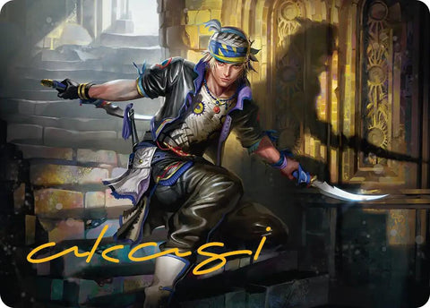 Locke Cole Art Card (Gold-Stamped Signature) [FINAL FANTASY Art Series] - The Mythic Store | 24h Order Processing