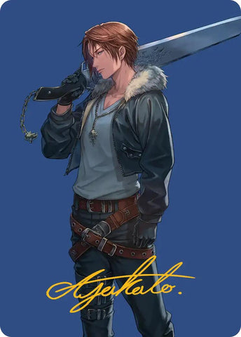 Squall, SeeD Mercenary Art Card (Gold-Stamped Signature) [FINAL FANTASY Art Series] - The Mythic Store | 24h Order Processing