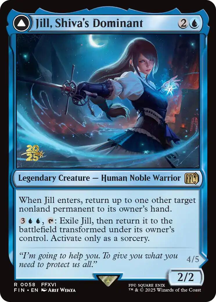 Jill, Shiva's Dominant // Shiva, Warden of Ice [FINAL FANTASY Prerelease Promo] - The Mythic Store | 24h Order Processing