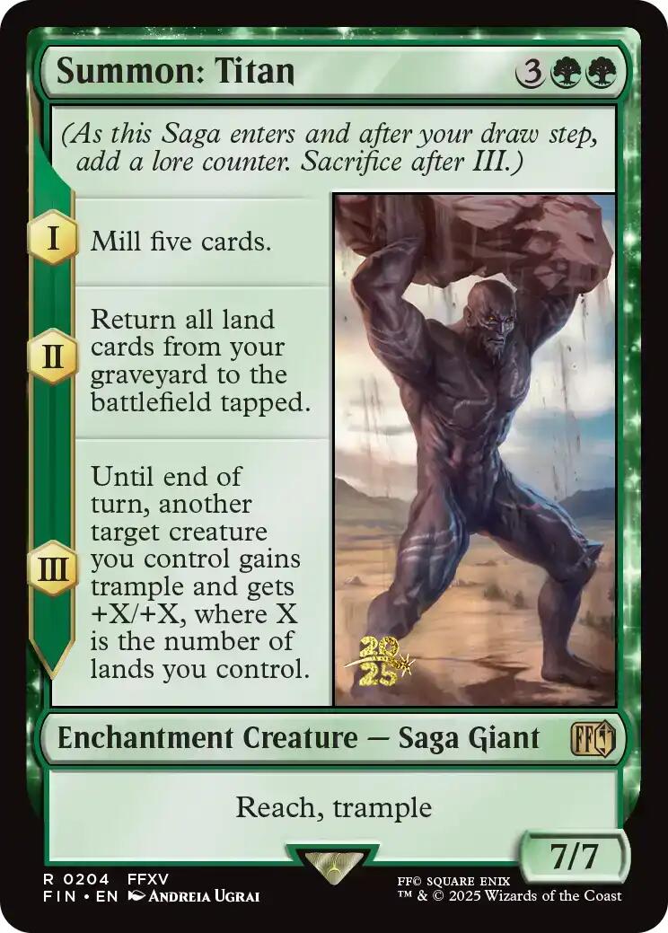 Summon: Titan [FINAL FANTASY Prerelease Promo] - The Mythic Store | 24h Order Processing