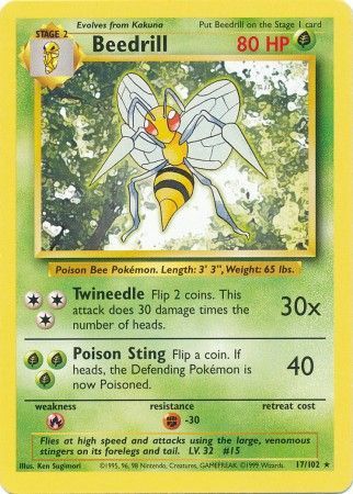 Beedrill (17/102) [Base Set Unlimited] - The Mythic Store | 24h Order Processing