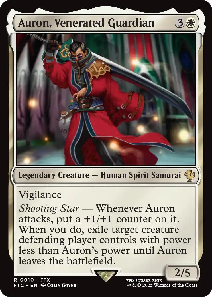 Auron, Venerated Guardian (Surge Foil) [FINAL FANTASY Commander] - The Mythic Store | 24h Order Processing