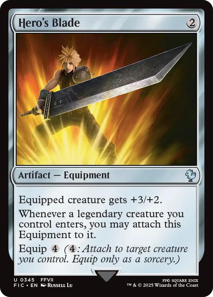 Hero's Blade (Surge Foil) [FINAL FANTASY Commander] - The Mythic Store | 24h Order Processing