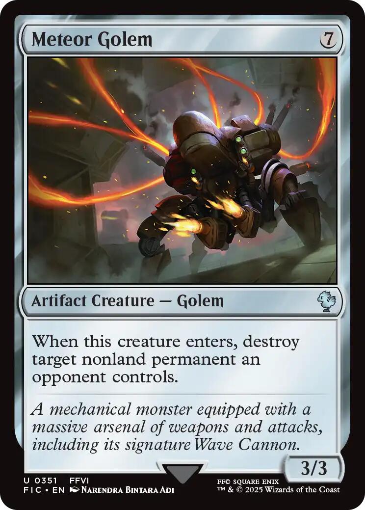 Meteor Golem (Surge Foil) [FINAL FANTASY Commander] - The Mythic Store | 24h Order Processing