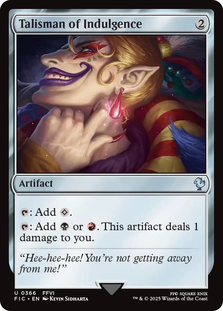 Talisman of Indulgence (Surge Foil) [FINAL FANTASY Commander] - The Mythic Store | 24h Order Processing