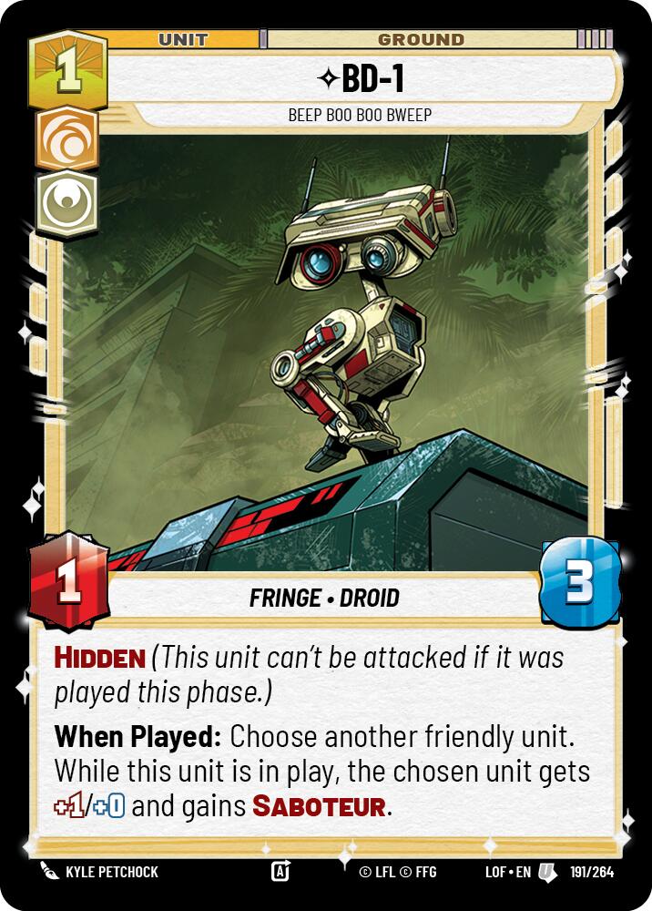 BD-1 - Beep Boo Boo Bweep (191/264) (191/264) [Legends of the Force] - The Mythic Store | 24h Order Processing