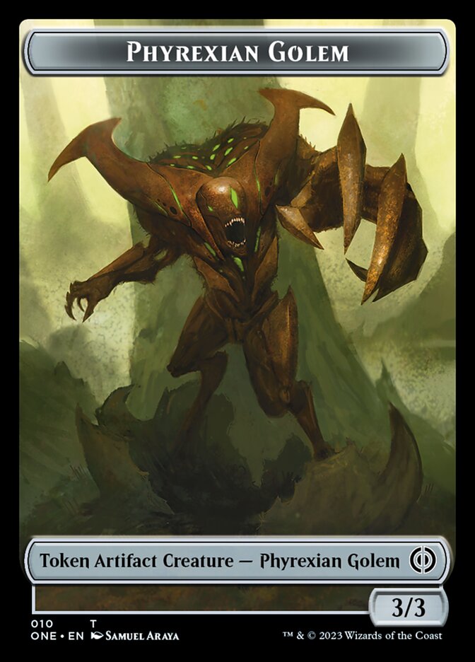 Rebel // Phyrexian Golem Double-Sided Token [Phyrexia: All Will Be One Tokens] - The Mythic Store | 24h Order Processing