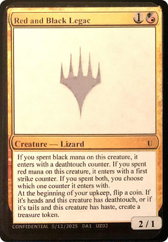 Red and Black Legac [Unknown Event] - The Mythic Store | 24h Order Processing