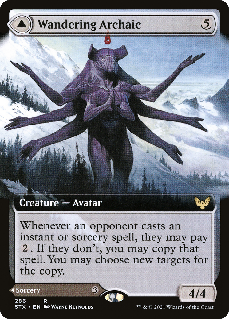 Wandering Archaic // Explore the Vastlands (Extended Art) [Strixhaven: School of Mages] - The Mythic Store | 24h Order Processing