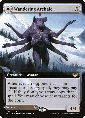 Wandering Archaic // Explore the Vastlands (Extended Art) [Strixhaven: School of Mages] - The Mythic Store | 24h Order Processing