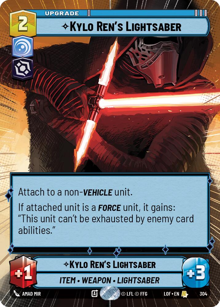Kylo Ren's Lightsaber (304) (Hyperspace) (304) [Legends of the Force] - The Mythic Store | 24h Order Processing